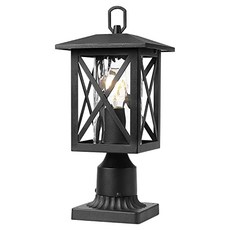 Aggle Outdoor Postal Light Appearance Pier Mountain Lantern 3 인치베이스 모래 질감 블랙 및 물 - A330P-1PK, 본상품