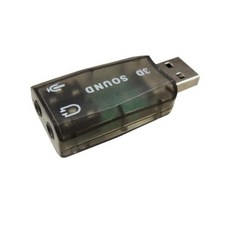 [IN NETWORK] USB Virtual 5.1 채널 사운드 카드 젠더형 색상 랜덤발송 [IN-U51GB], 1개