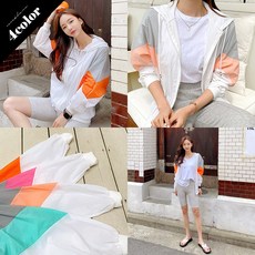 코코블랑 루어스 배색후드바람막이