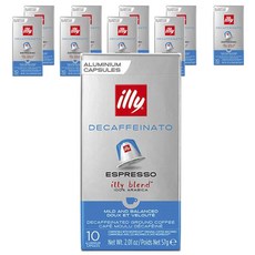 일리 디카페이나토 에스프레소 블렌드 캡슐 커피, 5.7g, 10개입, 10개