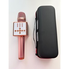 만방코리아 V32 블루투스마이크 최신상 LED 블루투스 마이크, 핑크