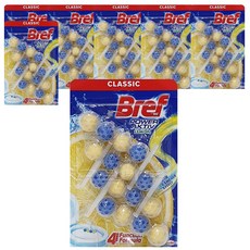 브레프 파워 액티브 변기세정제 레몬향 4p, 200g, 7개