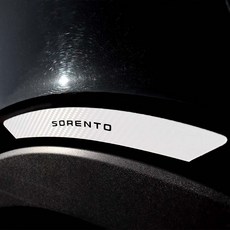마일드콜 쏘렌토MQ4 자석 휀다포인트 카본커버 로고인쇄 포인트튜닝 마그네틱 탈부착 용품, 실버