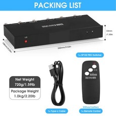 Douk Audio SP102 PRO 패시브 21-IN-12-OUT 오디오 선택기 스테레오 양방향 스위처 박스 앰프 및 스피커 LED 디스플레이