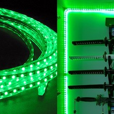aree LED 로프 칩형 플렉시블 논네온 간접조명 10m단위 줄 네온사인 (전원코드포함), LED칩형 플렉시블10m_녹색