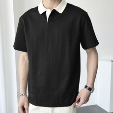 데일로엔 남성 카라배색 반팔 티셔츠