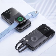 보조베터리 고속 충전 애플워치 3in1 보조 배터리 20000, 블랙, 20000mAh