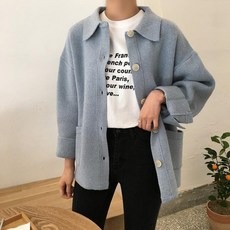 다발로 여성 가을 루즈핏 가디건 와이드 트렌드 캐주얼 코디