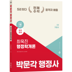 2025 박문각 행정사 1차 최욱진 행정학개론 기본서, 상품명