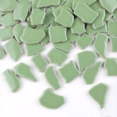 도자기 타일 공예 모자이크 재료 18OZ 길이 다각형 510G 5CM 불규칙 인치 DIY 세라믹 100, 510g 18oz, Light Green, 1개