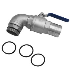 Royalways 드럼 / 배럴 수도꼭지 2Inch DN50 Thread w / 3 Gaskets 58mm Outlet, 1개