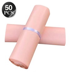 흰색 택배 우편 가방 폴리 패키지 포장 플라스틱 자체 접착 익스프레스 백 봉투 파우치 50개, 02 Light Pink_02 15*24cm