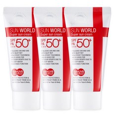 썬월드 수퍼 워터프루프 썬크림 SPF50+ PA+++, 3개, 50ml