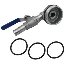 QDY 실버 304 스테인레스 스틸 드럼 수도꼭지 2 In 자체 결산 DN50 20mm 콘센트, 1개