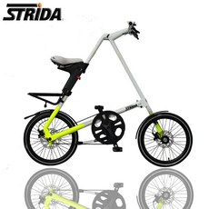 STRIDA 18인치 접이식 자전거 미니벨로 정품 영국, 노랑_18 인치