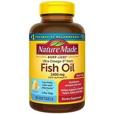 Nature Made 네이처메이드 울트라 오메가3 피쉬오일 1400mg 90겔, 1개, 90정