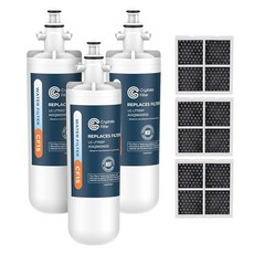 Crystala Filters LG LT700P/ADQ36006101 정수 필터 교체품 NSF 42 Kenmore Clear 9690 469690 ADQ36006101 AD, 3+3Count (Pack of 1), 4개