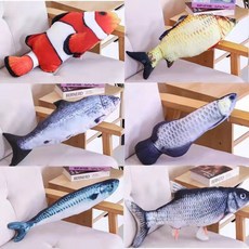 PET 고양이 캣닢 장난감 물고기 20cm 애착 인형, 1개, 01캣닢인형-S-연어