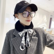 넥워머 겨울 털 여성모조 수달토끼털 귀여운 학생 코디하기쉬운 털깃 리본 가을겨울 보온 스카프