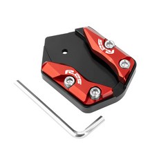 호환 Yamaha YZF R3 R25 MT03 MT25 - 바이크 오토바이 스탠드 패드 풋 익스텐션 킥스탠드 사이드 확대 플레이트, [25] R25-Red, 1개