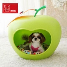 물건짱 샤샤 애플하우스 그린n부엉이방석 강아지 고양이 하드하우스
