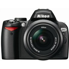니콘 D60 DSLR 카메라와 18-55mm f3.5-5.6G 자동 초점-S Nikkor 줌 렌즈, 검은색, 표준 포장