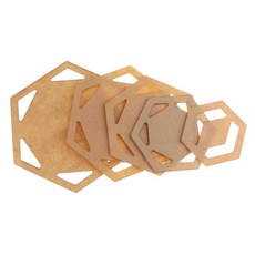 QDY 5pcs 모듬 육각 아크릴 퀼트 템플릿 DIY 패치 워크 액세서리