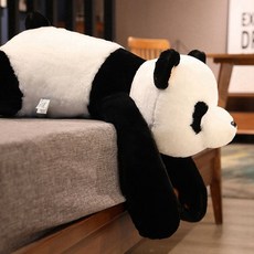 푸바오 아기판다 인형 팬더 굿즈 거실 소파 쿠션, 엎드려팬더, 100cm