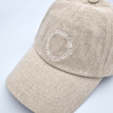마뗑킴 마카롱 로고 볼캡 모자 IN PALE BEIGE MK2400HT003MPE