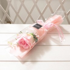 시들지 않는 꽃 빅 장미 한송이 핑크 꽃다발, 단품