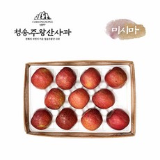 청송 주왕산 착한(보조개)사과(중대과) 3kg*1박스(3kg) 부사(미시마품종), 1개