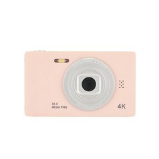 4K HD 1080P 디지털 카메라 자동 초점 브이로그 16X 줌 비디오 사진 50MP IPS 화면 5000w, 01 Pink - 카메라