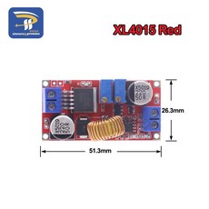 2 in 1 XL4015 5A 가변 전원 CC/CV 스텝 다운 충전 모듈 LED 드라이버 전압계 전류계 정전류 정전압, (350852)XL4015 Red개