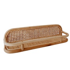 북유럽 감성 벽걸이선반 레트로 라탄 벽선반, 보헤미안 오리지널 선반 (60x15xh15cm)