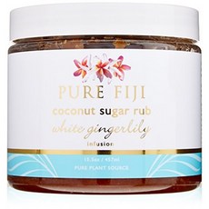 Pure Fiji 순수한 피지 설탕 문지름 화이트 진저 릴리 15.5 온스, 단일상품