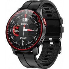 TYOP스마트 팔찌 1.3인치 라운드 스크린 스포츠 만보계 콜 정보 리마인더 IP68방수 시계(Color:Black)