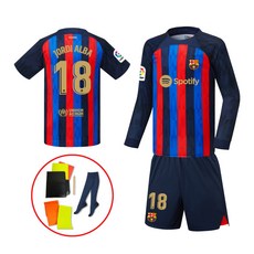 호환상품 [풀세트] 22-23 바르셀로나 홈 축구유니폼 18번 조르디 알바 (아동용/성인용)