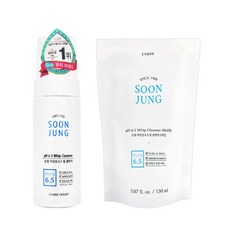 [에뛰드] 순정 약산성 6.5 휩 클렌저 AD [본품 + 리필], 상세 설명 참조