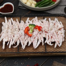 국내산 무뼈닭발 뼈없는닭발 냉동 생닭발, 1개, 1kg