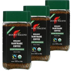 마운트하겐 페어트레이드 인스턴트 디카페인 커피 100g 3.53 oz 3개, 1개입