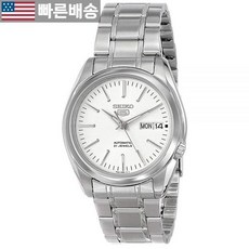 [세이코 정품] SEIKO 남성용 연중 오토매틱 시계 스테인리스 스틸 스트랩 실버 20(모델: SNKL41K1) 화이트. 팔찌 604235