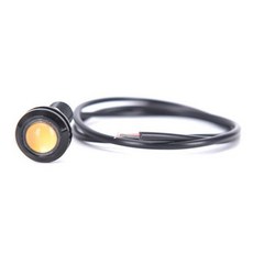 12V LED 18mm 이글 아이 라이트 고출력 램프 자동 안개 전구 백업 DRL 자동차 스타일링 주간 주행 등 주차 조명 1 개입, YELLOW, 1개