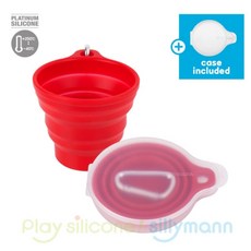 실리만 실리콘 접이식 컵 소 150ML WSK413, 1개, 빨강