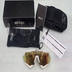 시콘(SCICON) 에어로쉐이드XL AEROSHADE XL EY25070802 화이트/화이트범퍼 브론즈미러렌즈 자전거 라이딩 스포츠 고글 선글라스