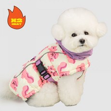 바잇미 강아지 더블히트 하네스 패딩, 곰돌이(그린)