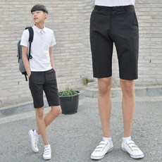 제이케이스토어스판 블랙 반바지 남자 예쁜남학생교복 스판교복반바지 남자교복반바지 남학생교복바지 교복하복바지+jkstore