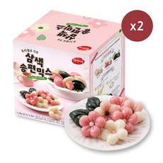 [화과방] 우리쌀로 만든 삼색송편믹스(70~90ea분량) 송편 만들기 키트 세트 DIY, 2개, 1.19kg