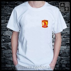 축구유니폼 중국슈퍼 광주 구기운동복 2020축구매니아 축구팀 옷시원한 훈련복 축구복 순면 짧은소매 T셔츠