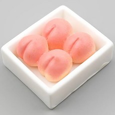 미니 복숭아 모형 3.4cm 미니어처 과일모형 바구니 제사상 납골당 미니과일, 1개