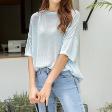 나인 루즈 메탈 시스루 니트(T-4869)